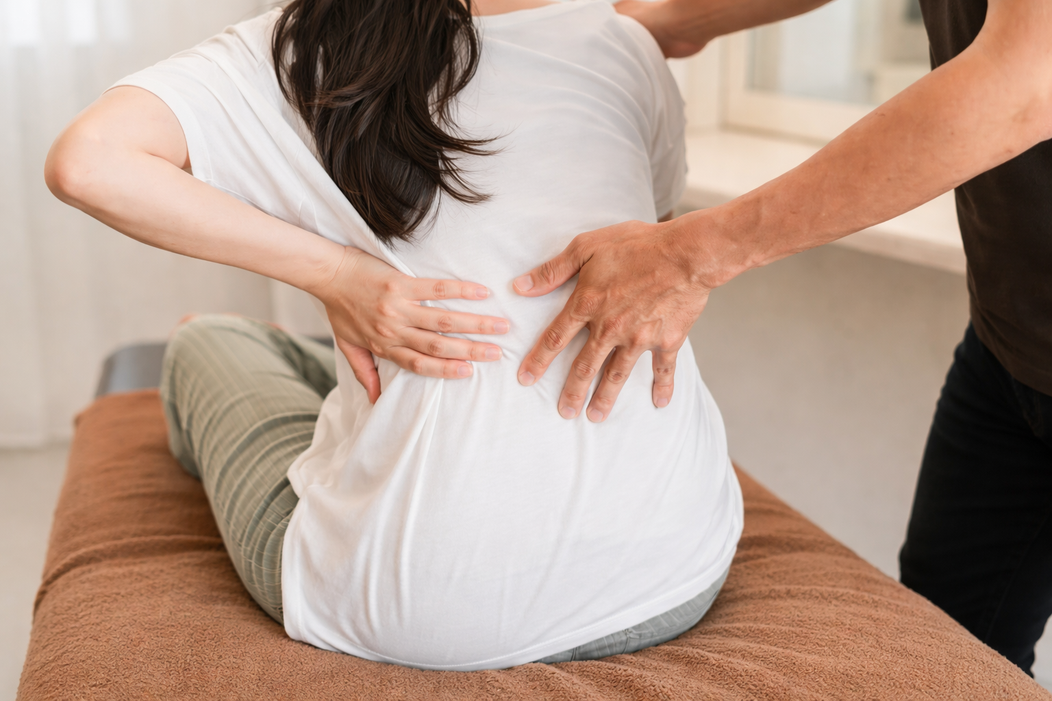 しびれや放散痛を感じているイメージ