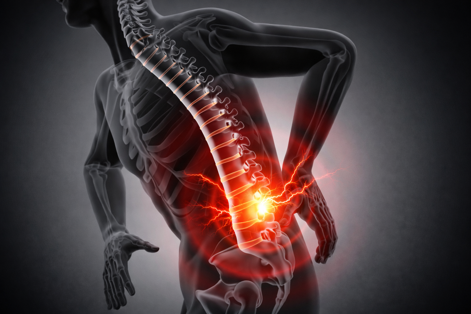 腰の不調を感じているイメージ